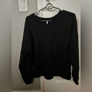 Z Supply Animal Print Flocked Sweatshirt